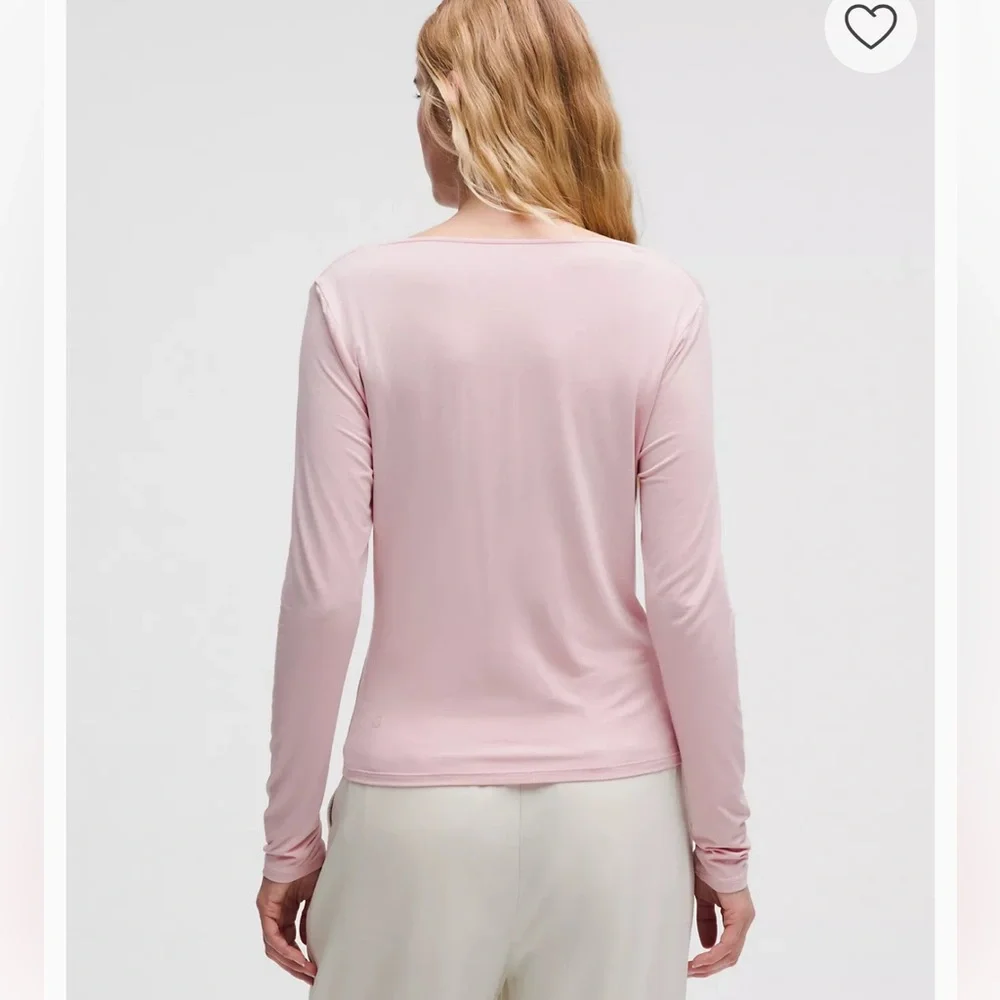 Lululemon Modal Silk Cowl Neck Long Sleeve Shirt pink haze 🩷 NWT